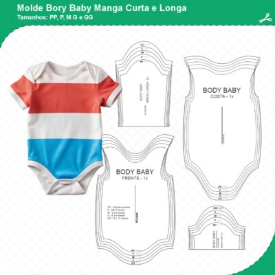 Molde Body Baby_Manga Curta e Longa_mod01