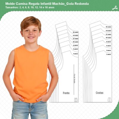 Molde Camisa Regata Infantil Machão_Gola Redonda_mod01