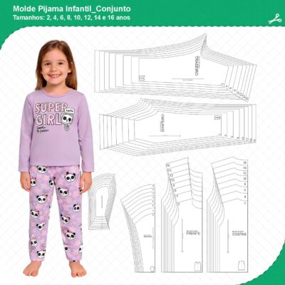 Molde Pijama Infantil_Conjunto_mod01