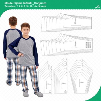 Molde Pijama Infantil_Conjunto_mod02