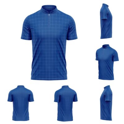 Mockup Camisa Tradicional-Masculina-Manga Curta-Gola Padre-Modelo 001