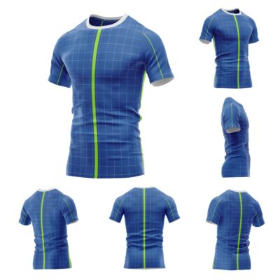 Mockup Camisa Tradicional-Masculina-Manga Curta-Gola Redonda-Modelo 009