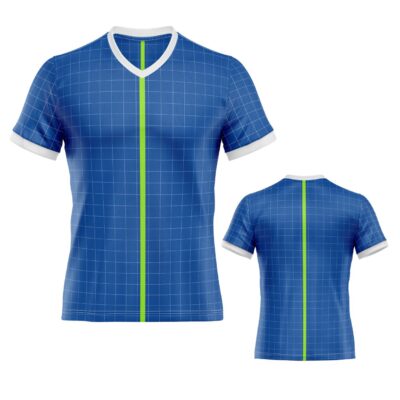 Mockup Camisa Tradicional-Masculina-Manga Curta-Gola V-Modelo 007