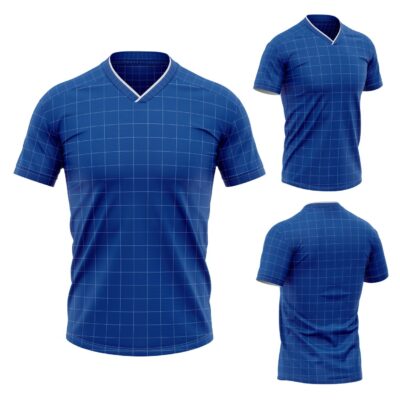 Mockup Camisa Tradicional-Masculina-Manga Curta-Gola V-Modelo 012