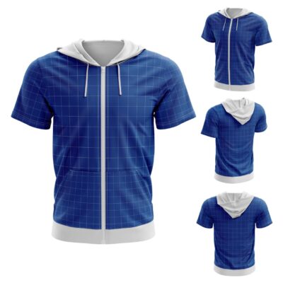 Mockup Camisa Tradicional-Masculina-Manga Curta-com Capuz-Modelo 001