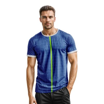 Mockup Camisa Tradicional-Masculina-Manga Curta-com Pessoa-Modelo 003