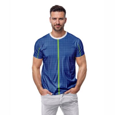 Mockup Camisa Tradicional-Masculina-Manga Curta-com Pessoa-Modelo 007