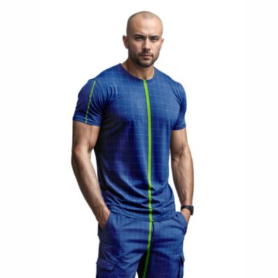 Mockup Camisa Tradicional-Masculina-Manga Curta-com Pessoa-Modelo 009