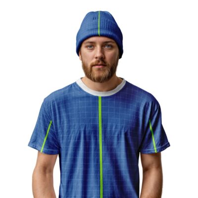 Mockup Camisa Tradicional-Masculina-Manga Curta-com Pessoa-Modelo 013