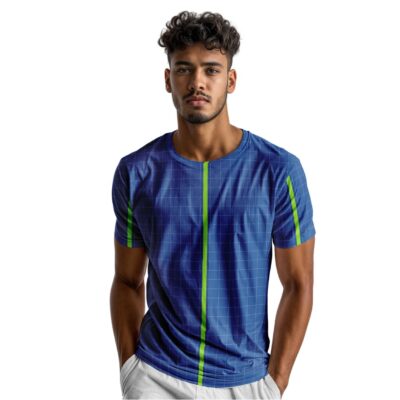 Mockup Camisa Tradicional-Masculina-Manga Curta-com Pessoa-Modelo 014
