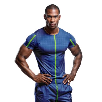 Mockup Camisa Tradicional-Masculina-Manga Curta-com Pessoa-Modelo 023