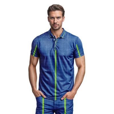 Mockup Camisa Tradicional-Masculina-Manga Curta-com Pessoa-Modelo 028